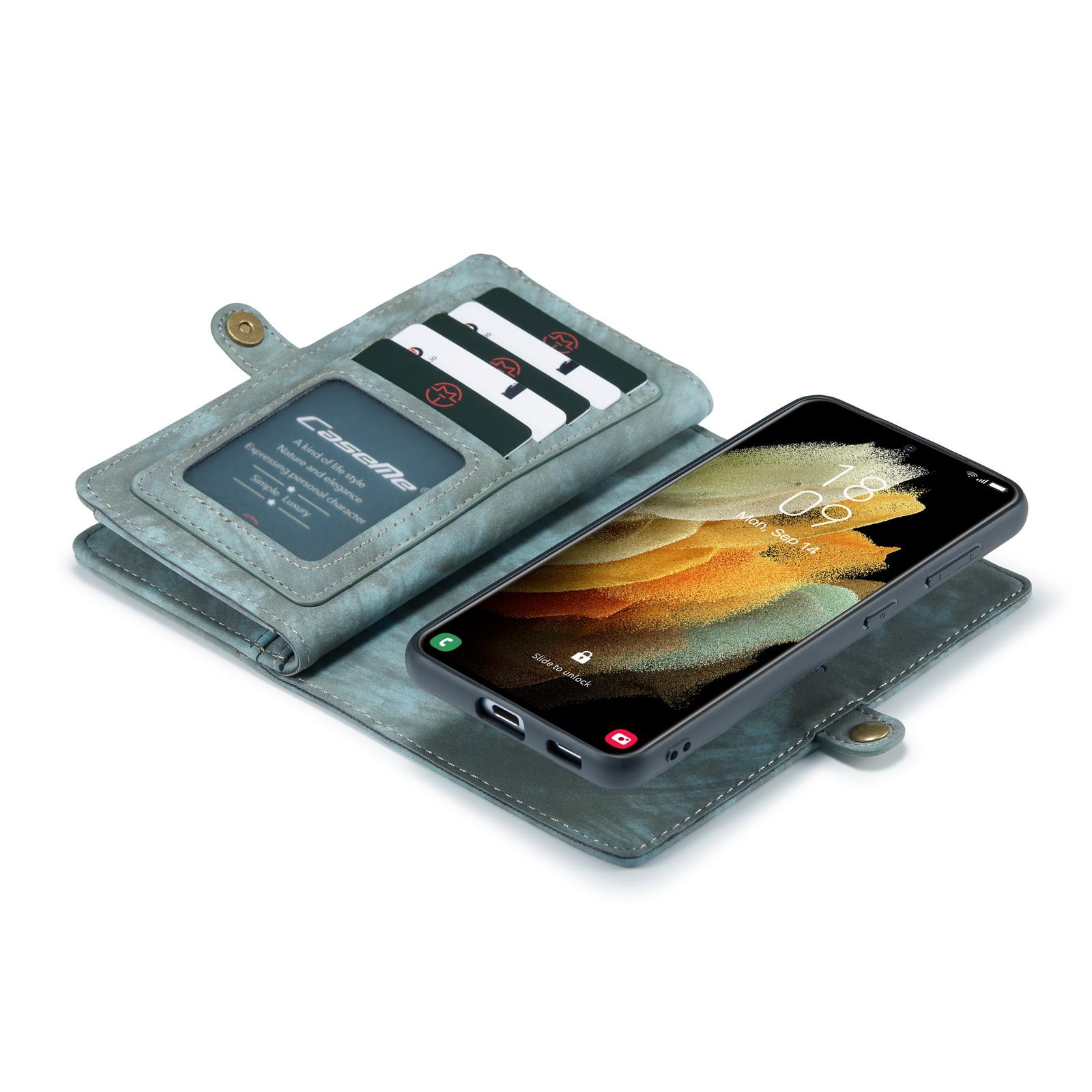 Multi-slot Mobiltaske Samsung Galaxy S21 Plus Blå