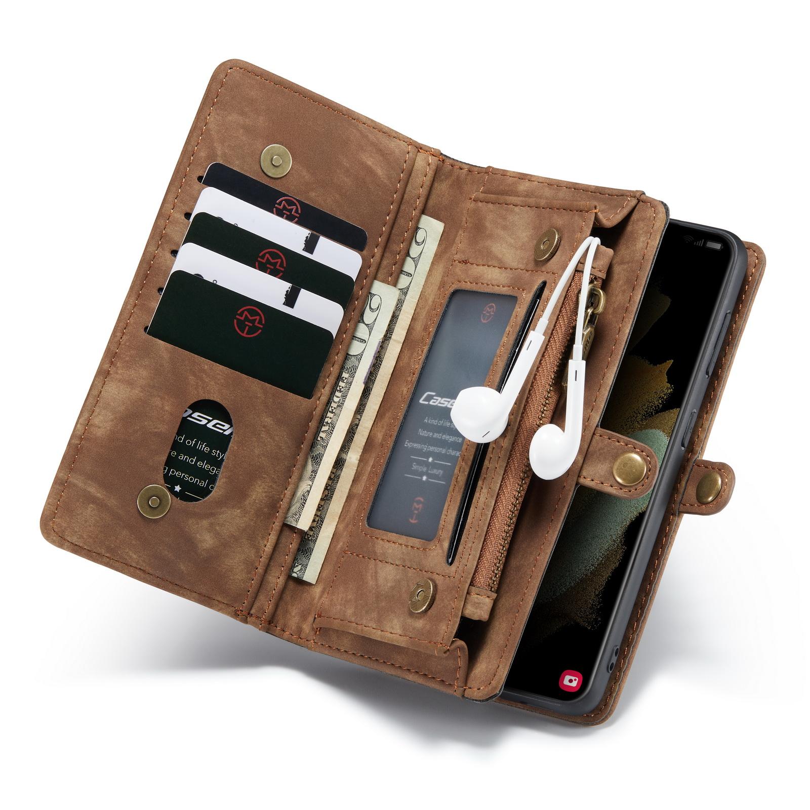 Multi-slot Mobiltaske Samsung Galaxy S21 Plus Brun