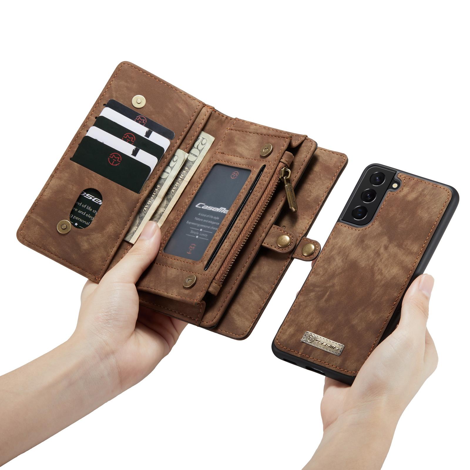 Multi-slot Mobiltaske Samsung Galaxy S21 Plus Brun
