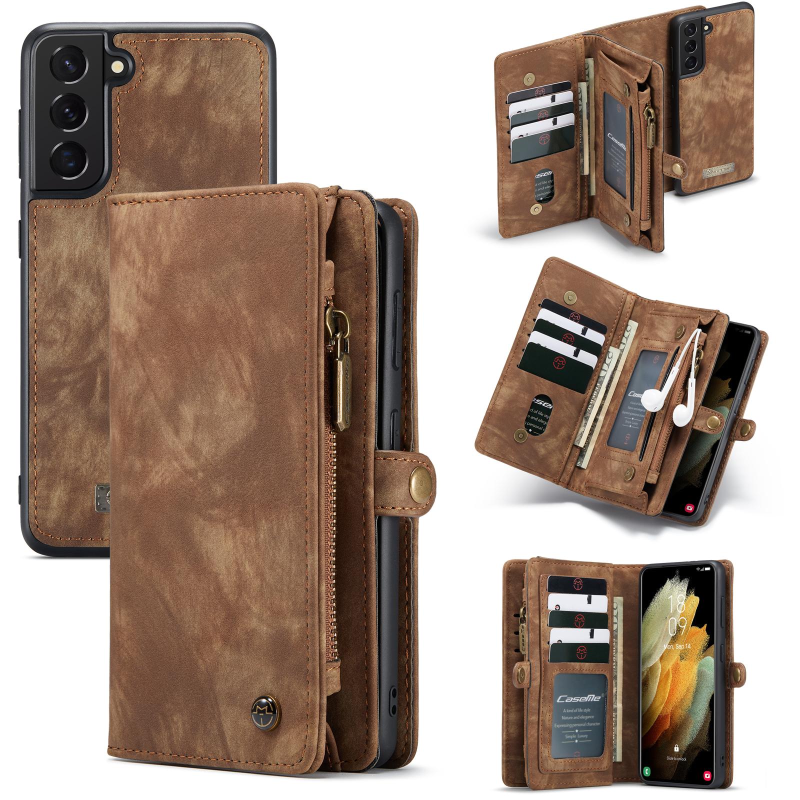 Multi-slot Mobiltaske Samsung Galaxy S21 Plus Brun