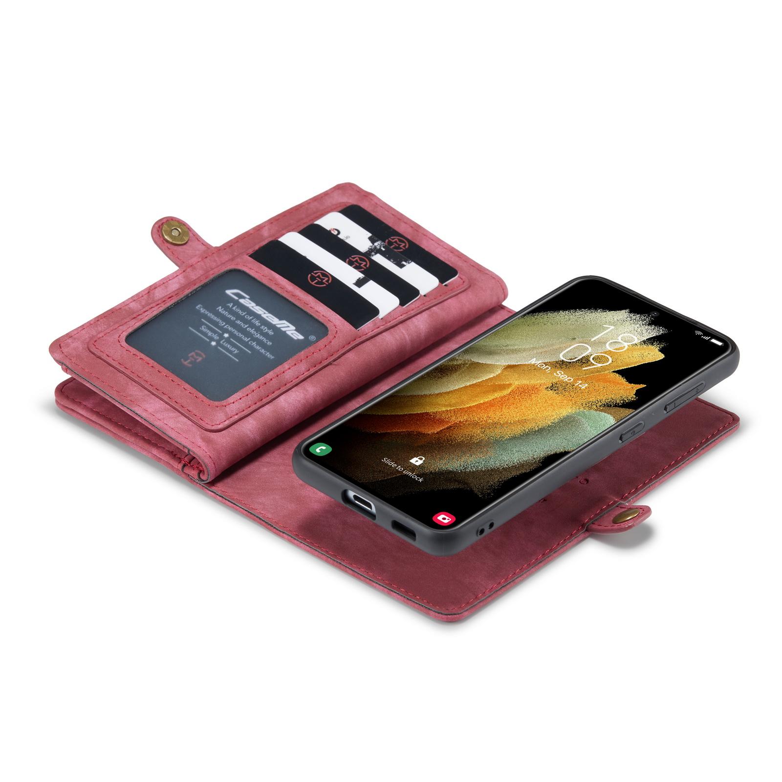 Multi-slot Mobiltaske Galaxy S21 Plus rød