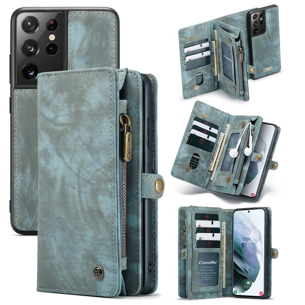 Multi-slot Mobiltaske Samsung Galaxy S21 Ultra Blå