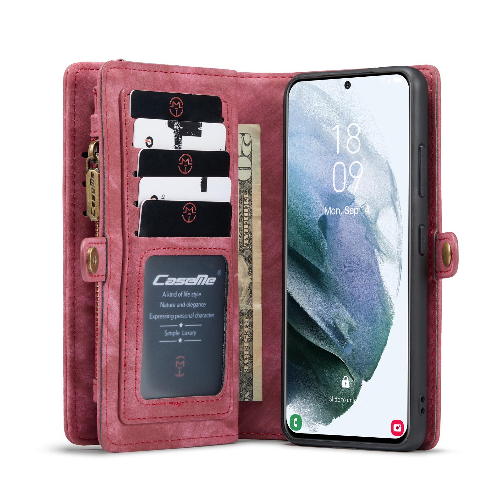 Multi-slot Mobiltaske Galaxy S21 Ultra rød
