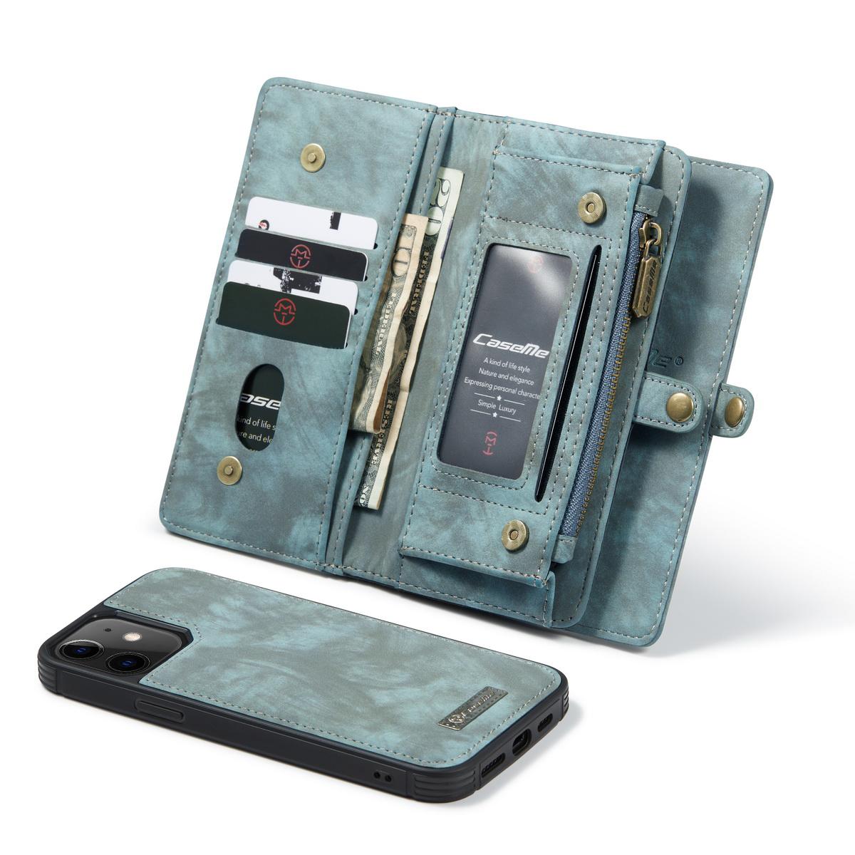 Multi-slot Mobiltaske iPhone 12 Mini blå
