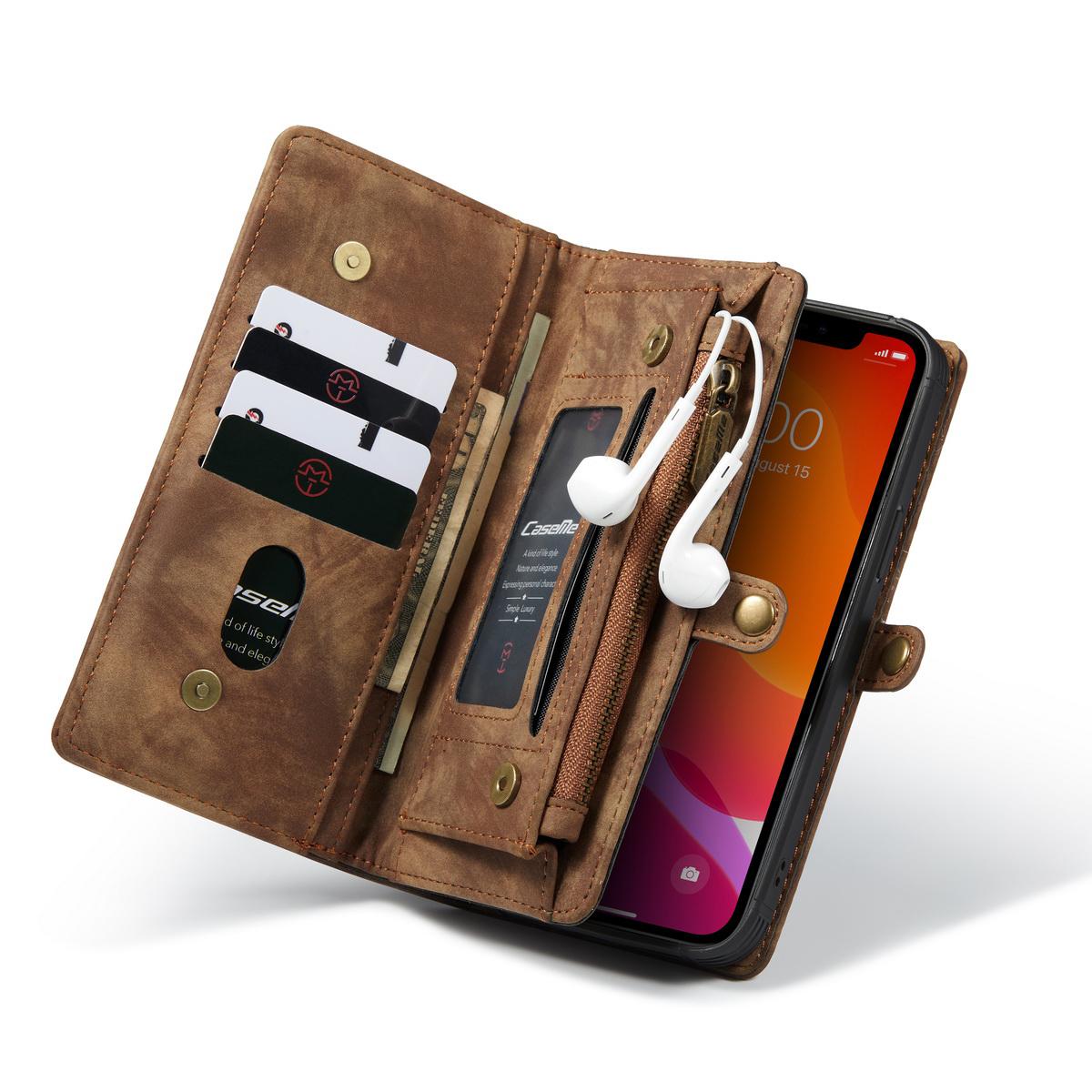 Multi-slot Mobiltaske Apple iPhone 12 Mini Brun