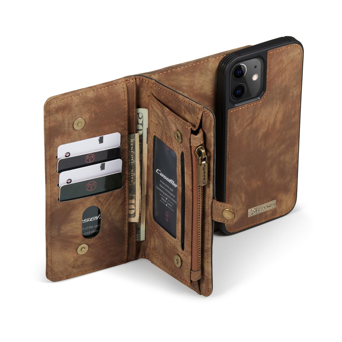 Multi-slot Mobiltaske Apple iPhone 12 Mini Brun