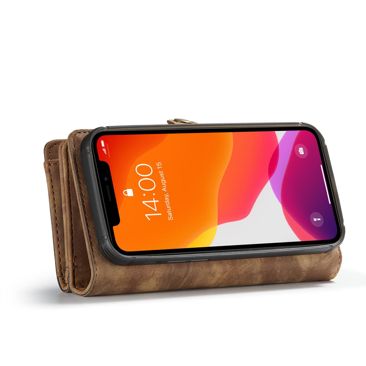 Multi-slot Mobiltaske Apple iPhone 12 Mini Brun