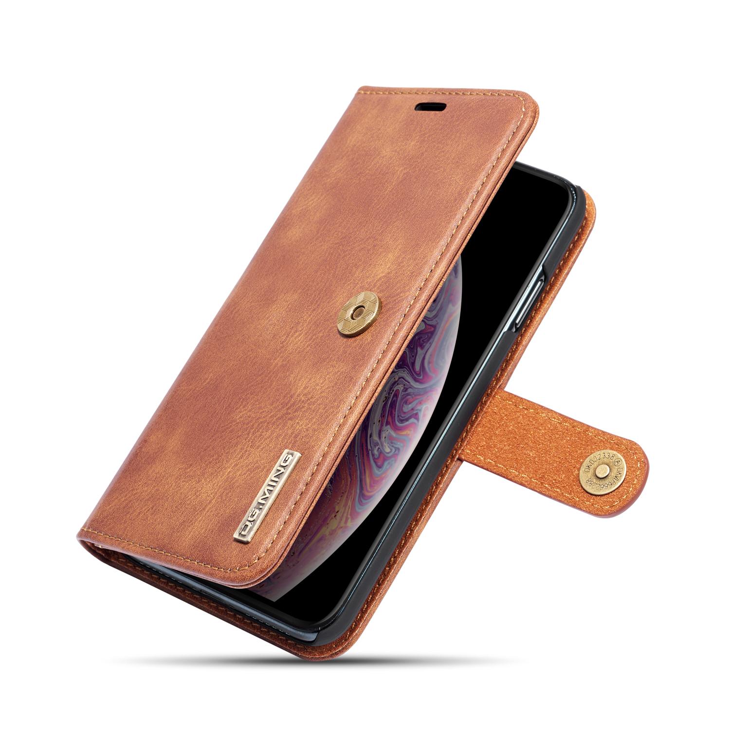 iPhone X/XS Magnet Wallet Cognac