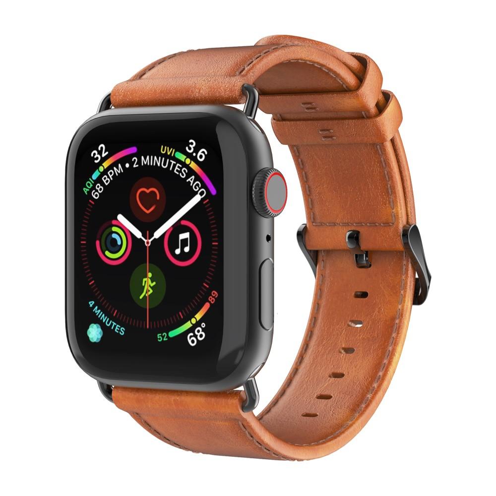 Leather Watch Band Apple Watch 45mm Series 7 Tan