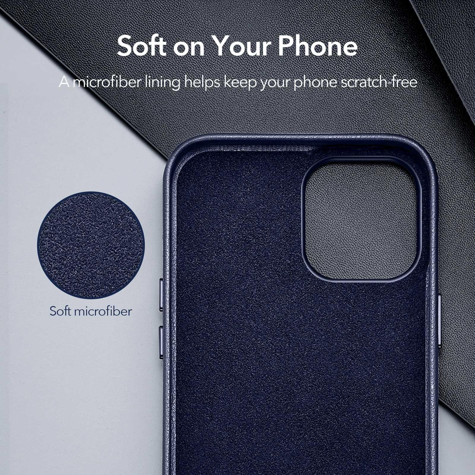 Premium Leather Case iPhone 12/12 Pro Navy Blue