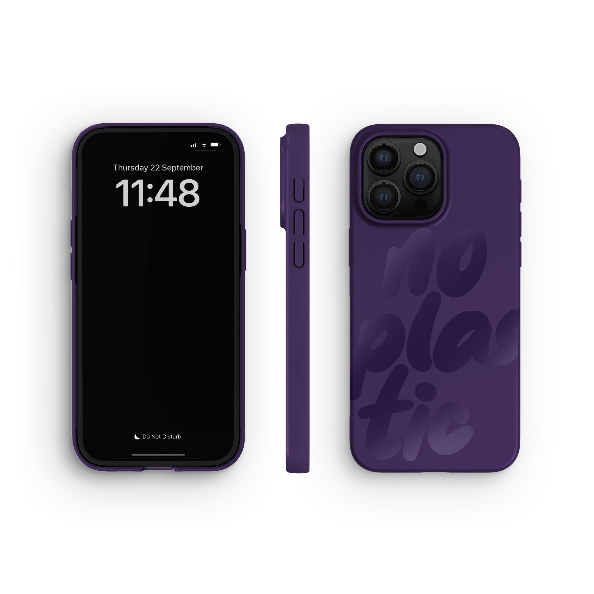 Cover iPhone 15 Pro Max, No Plastic Blackberry Purple