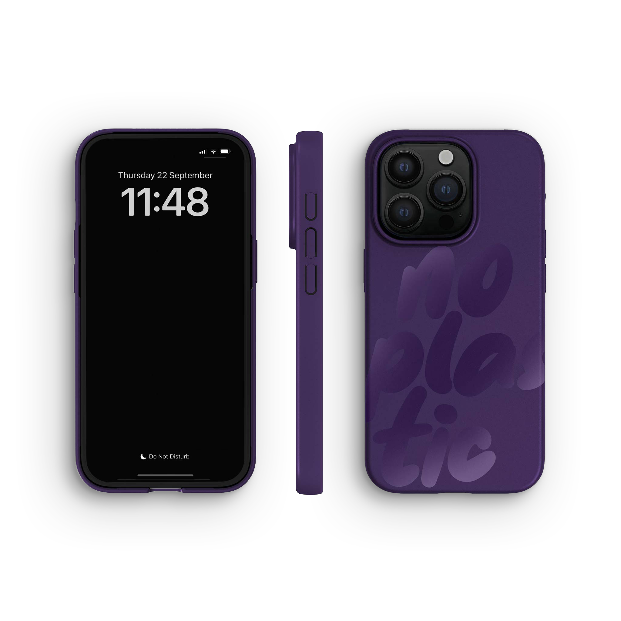 Cover iPhone 15 Pro, No Plastic Blackberry Purple