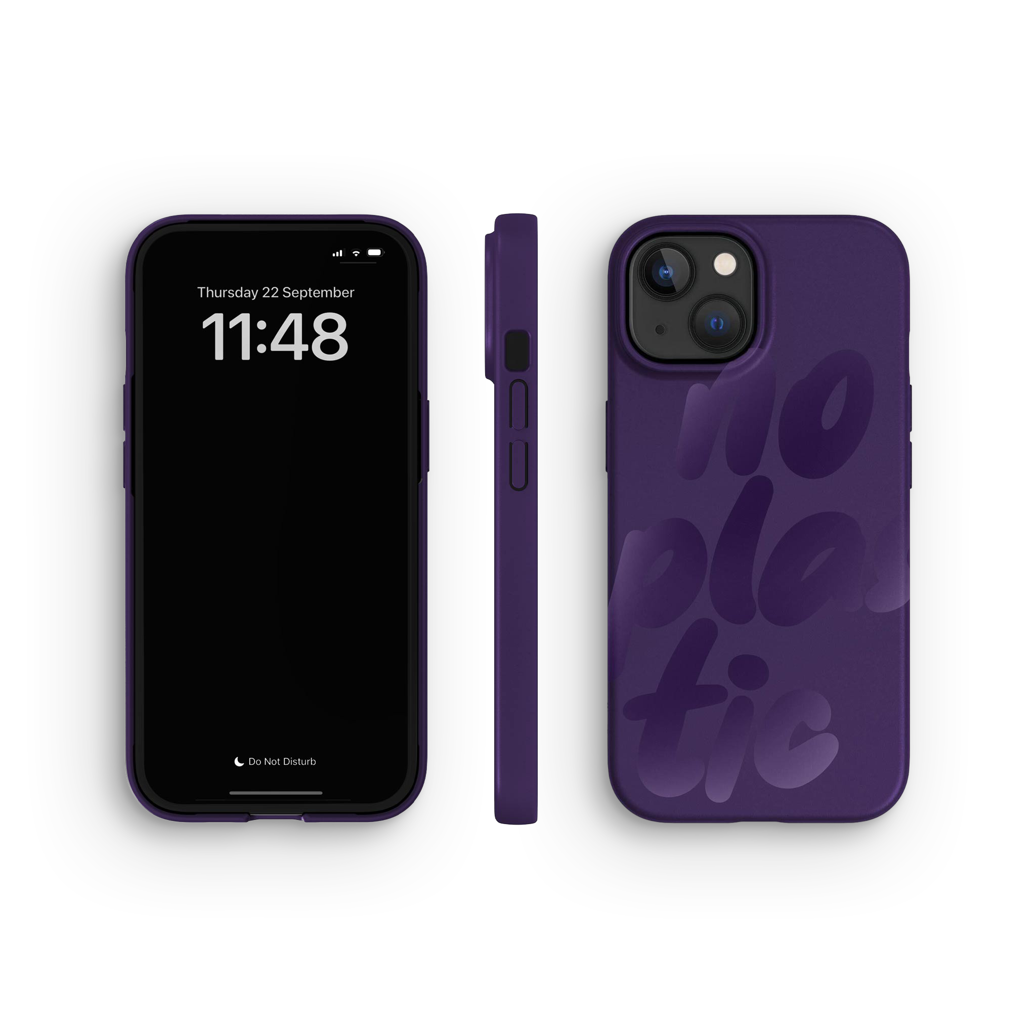 Cover iPhone 15, No Plastic Blackberry Purple