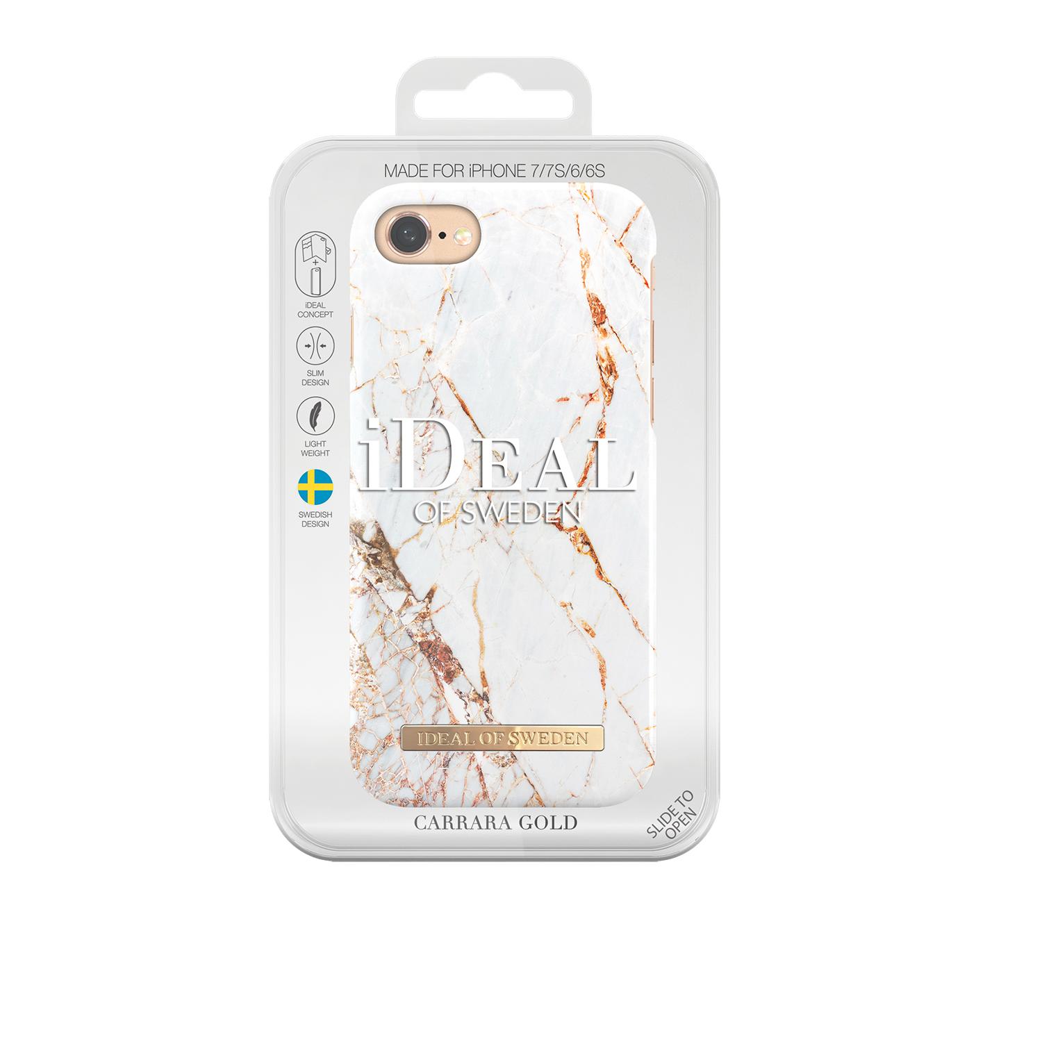 Fashion Case iPhone 6/6S/7/8/SE 2020 Carrara Gold Marble