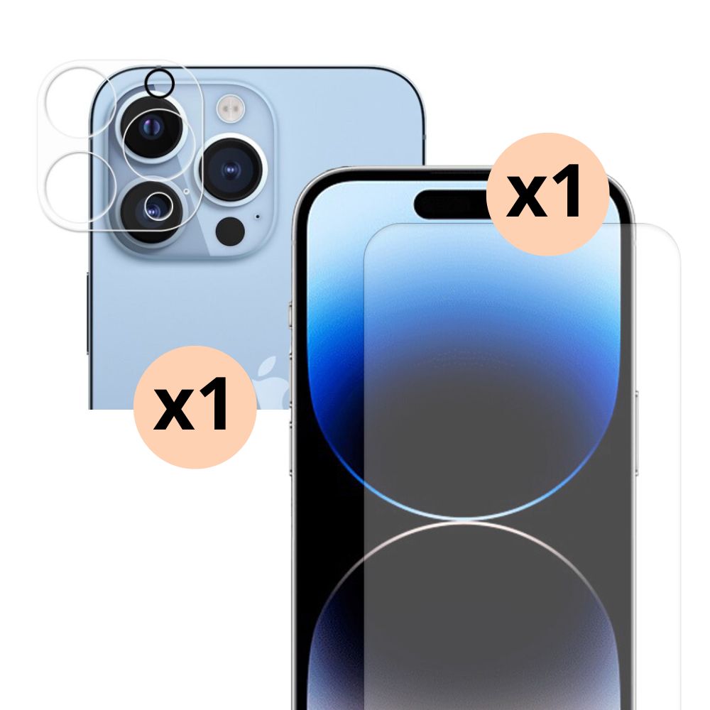 iPhone 15 Pro Max Kamerabeskyttelse og Hærdet Glas Skærmbeskytter