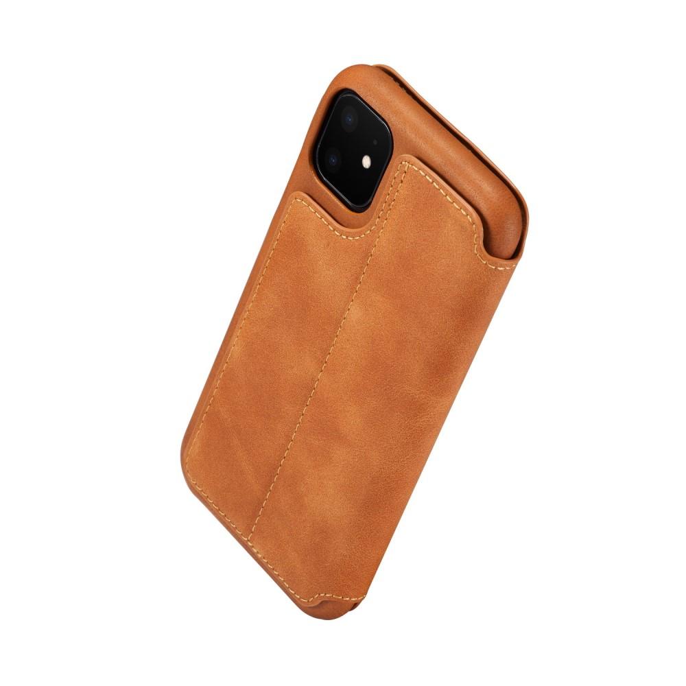 Slim Tegnebogsetui iPhone 11 cognac