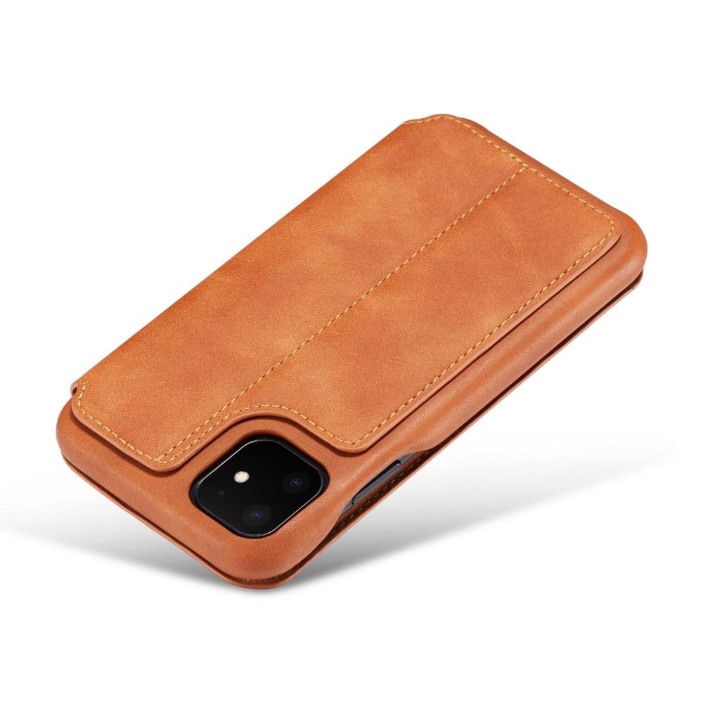 Slim Tegnebogsetui iPhone 11 cognac