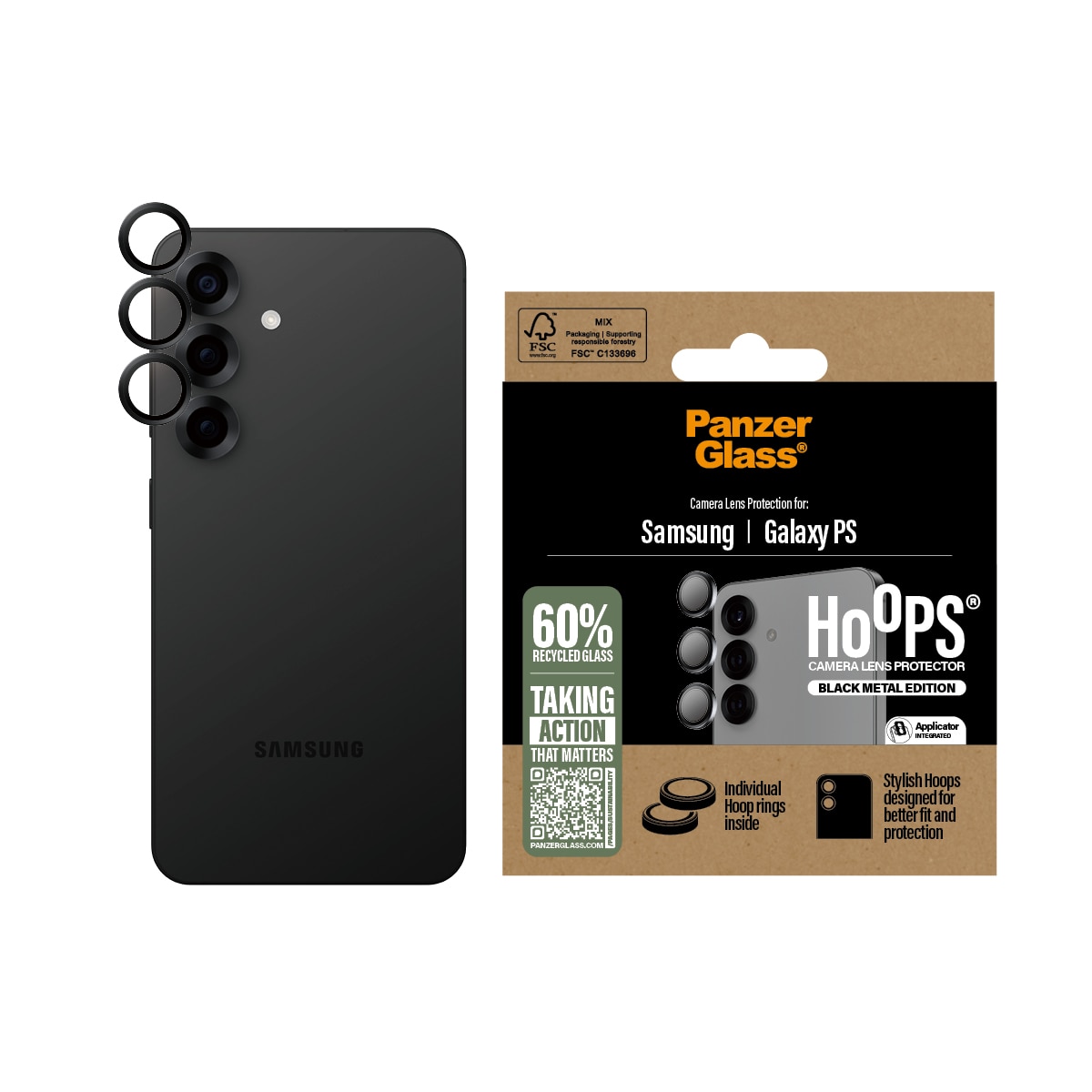 Samsung Galaxy S25 Edge Hoops Camera Lens Protector Sort