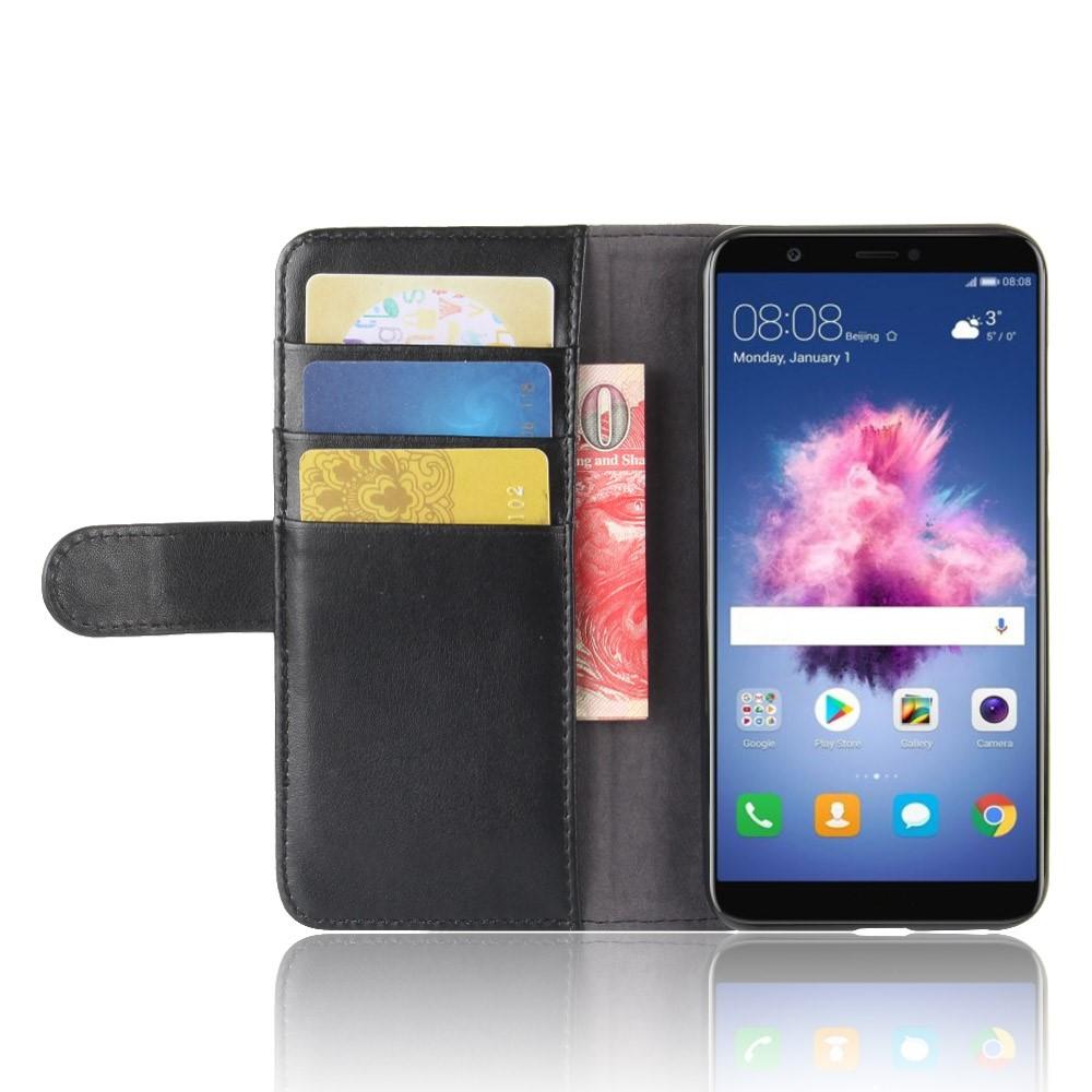 Ægte Læderetui Huawei P Smart Sort