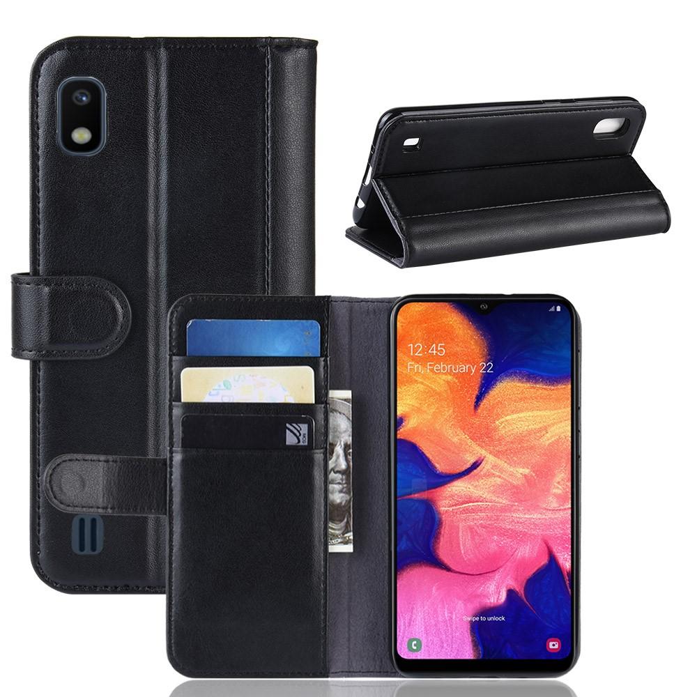 Ægte Læderetui Samsung Galaxy A10 Sort