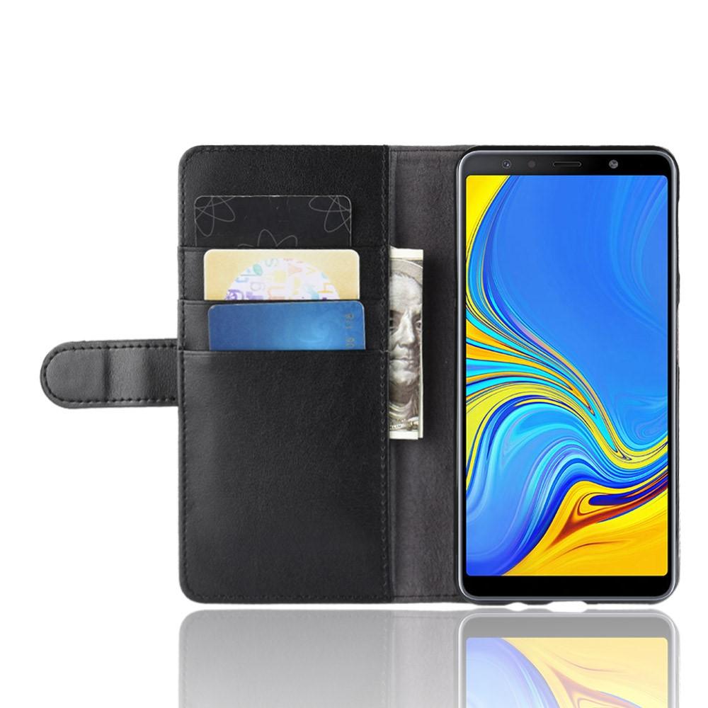 Ægte Læderetui Samsung Galaxy A7 2018 sort