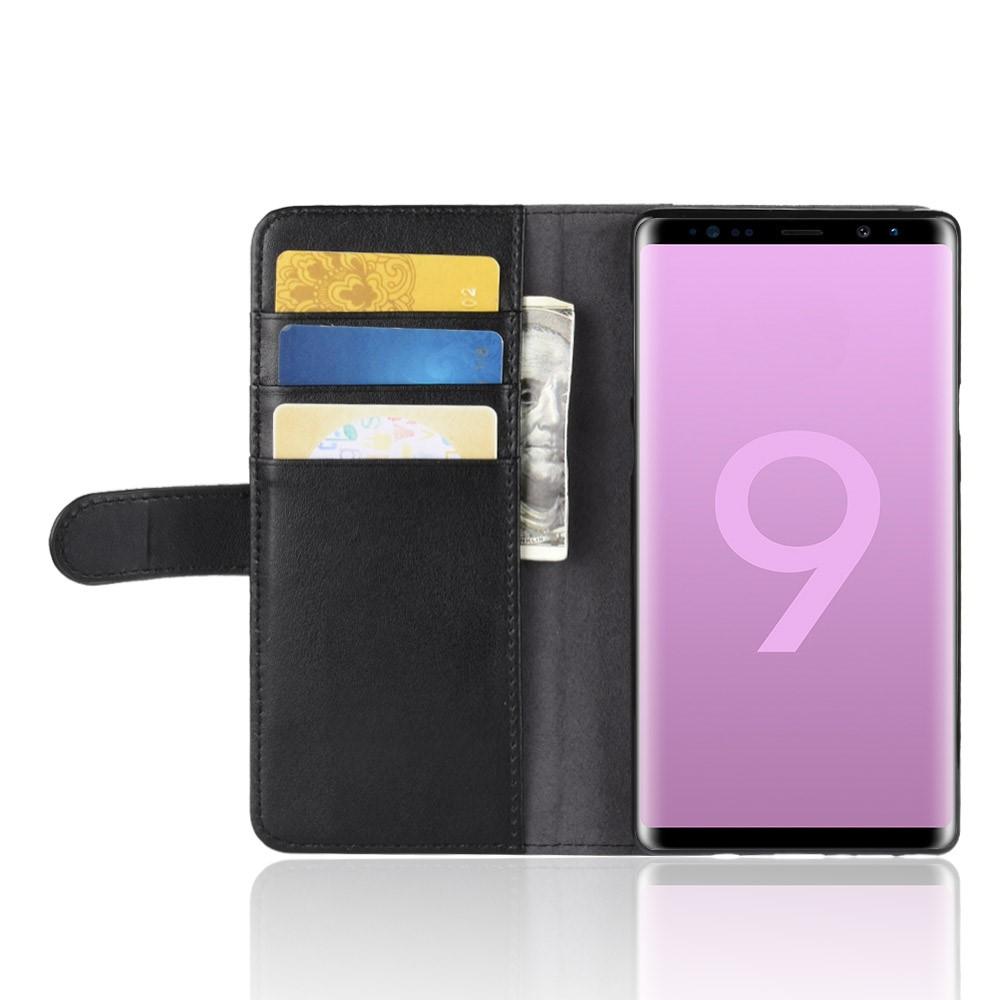 Ægte Læderetui Samsung Galaxy Note 9 Sort