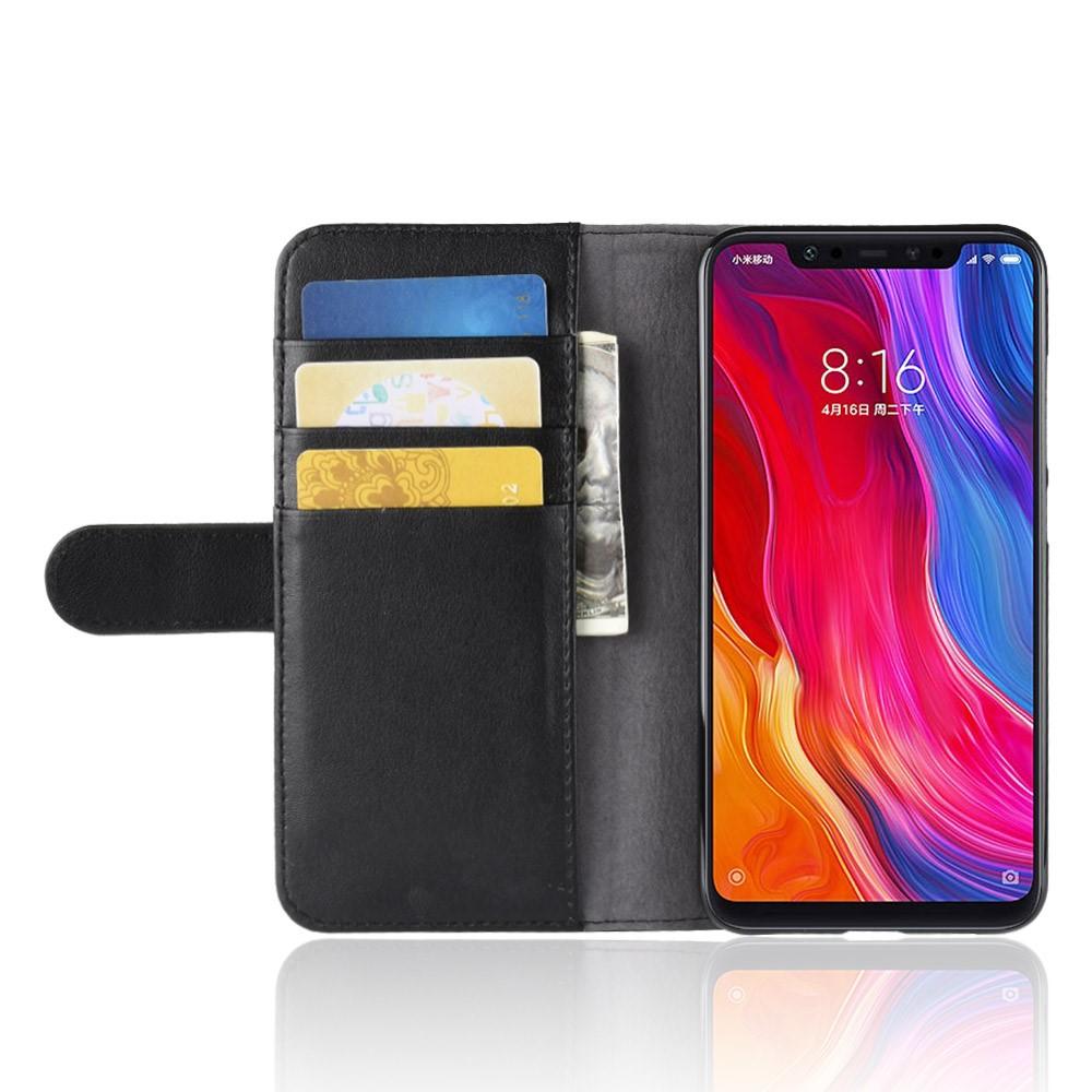 Ægte Læderetui Xiaomi Mi 8 sort