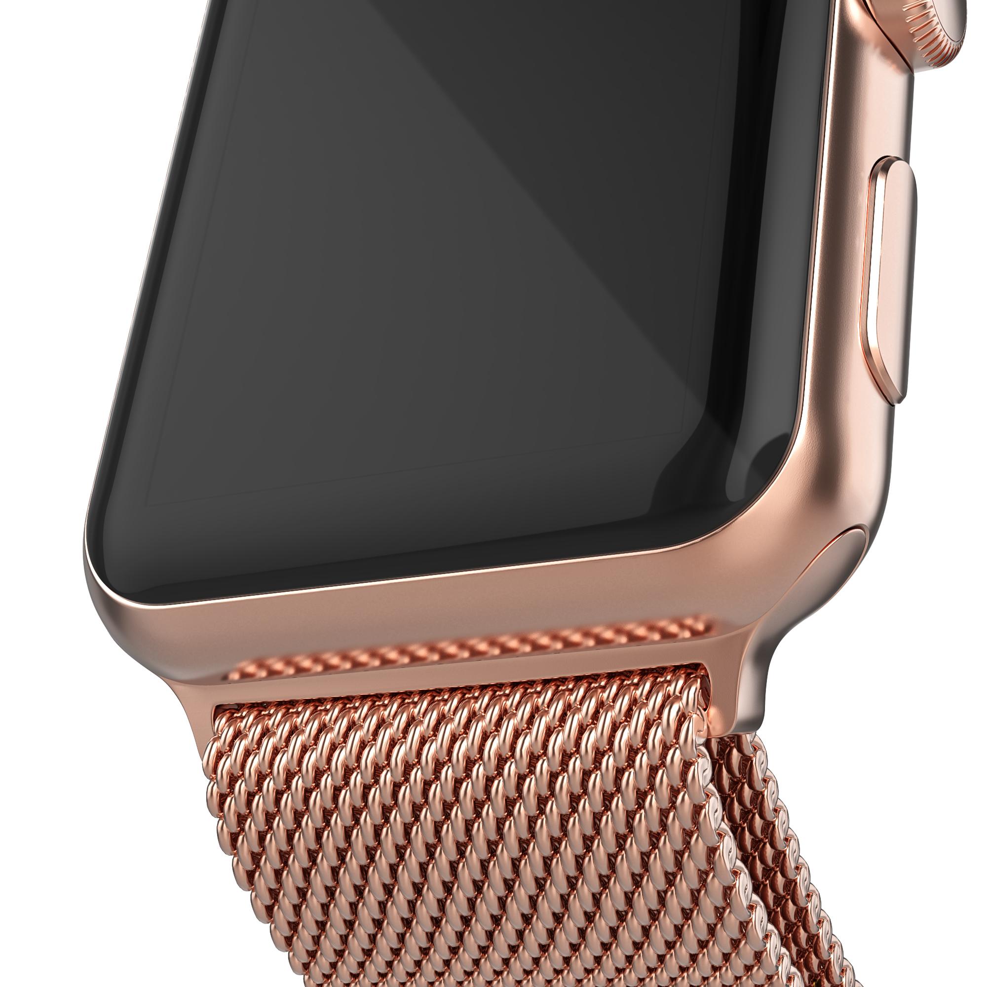 Armbånd Milanese Loop Apple Watch 45mm Series 7 rose guld