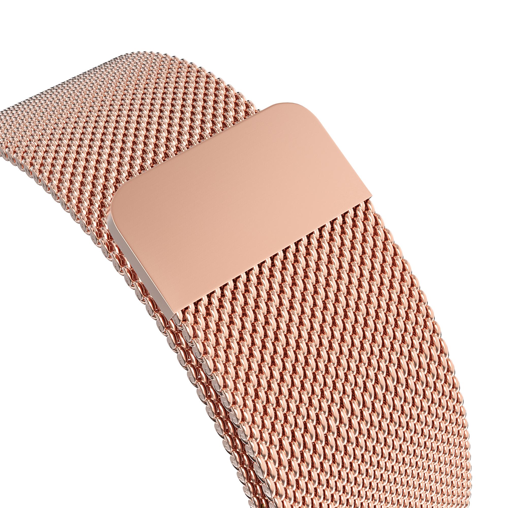 Armbånd Milanese Loop Apple Watch 45mm Series 7 rose guld