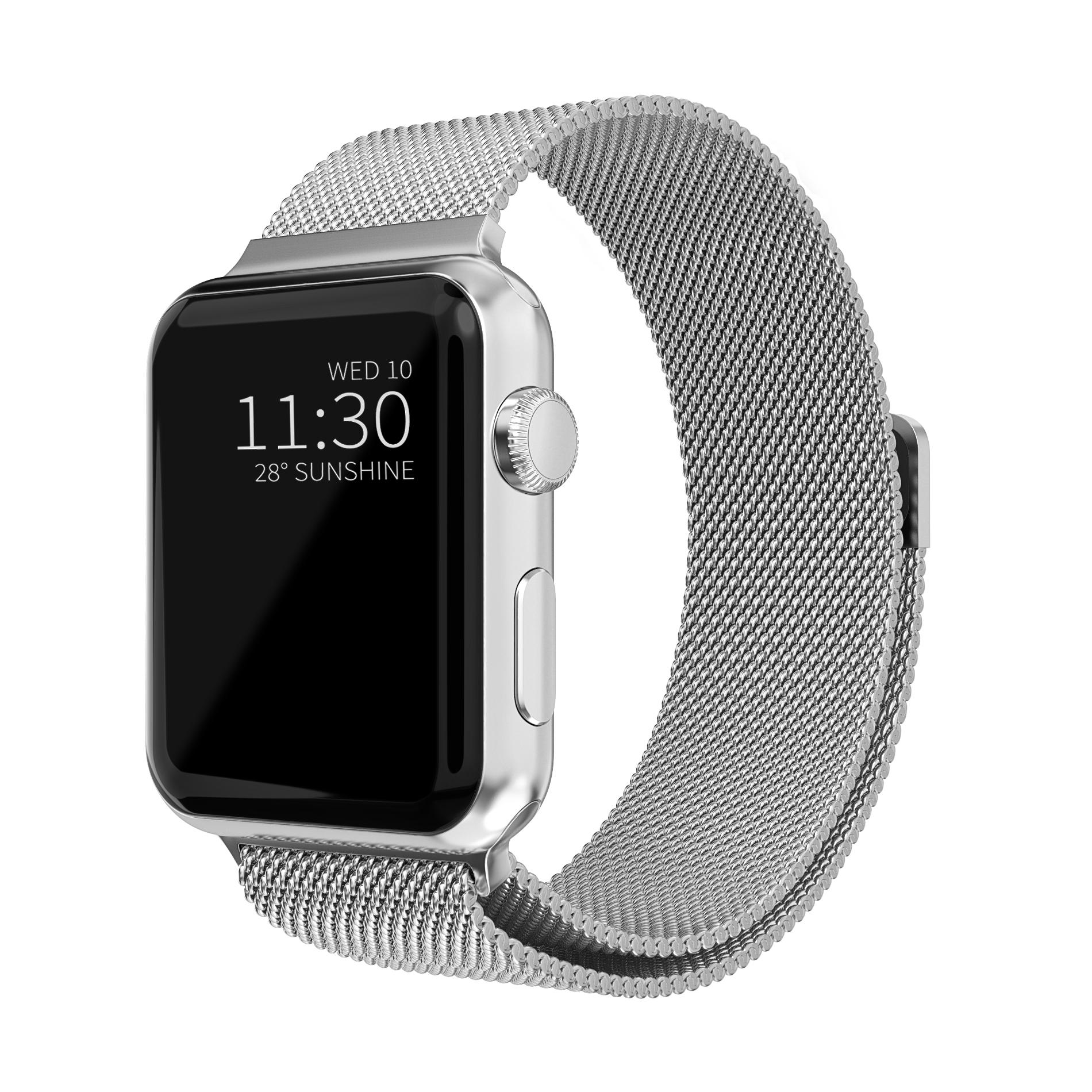 Armbånd Milanese Loop Apple Watch 44mm sølv