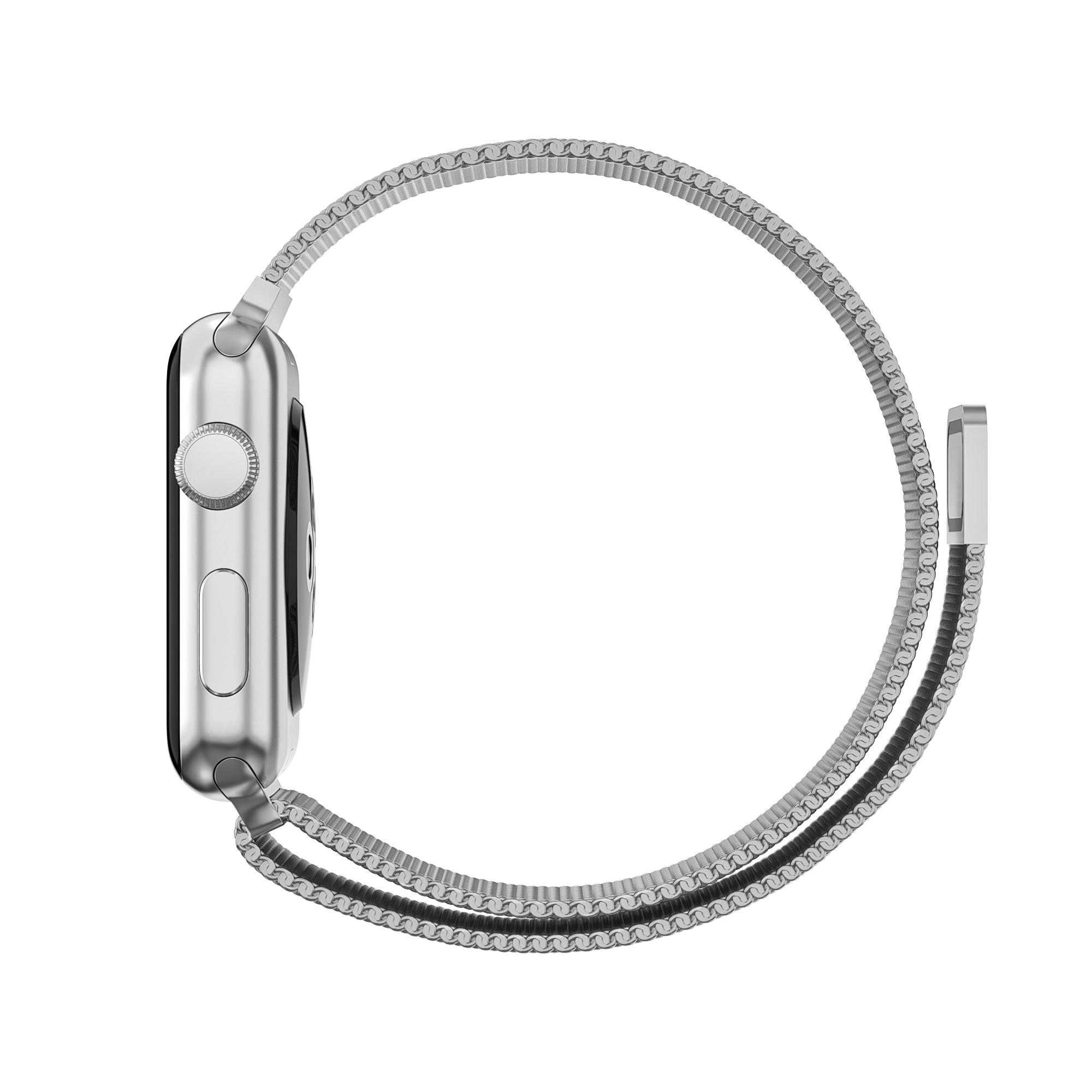 Armbånd Milanese Loop Apple Watch 45mm Series 7 sølv