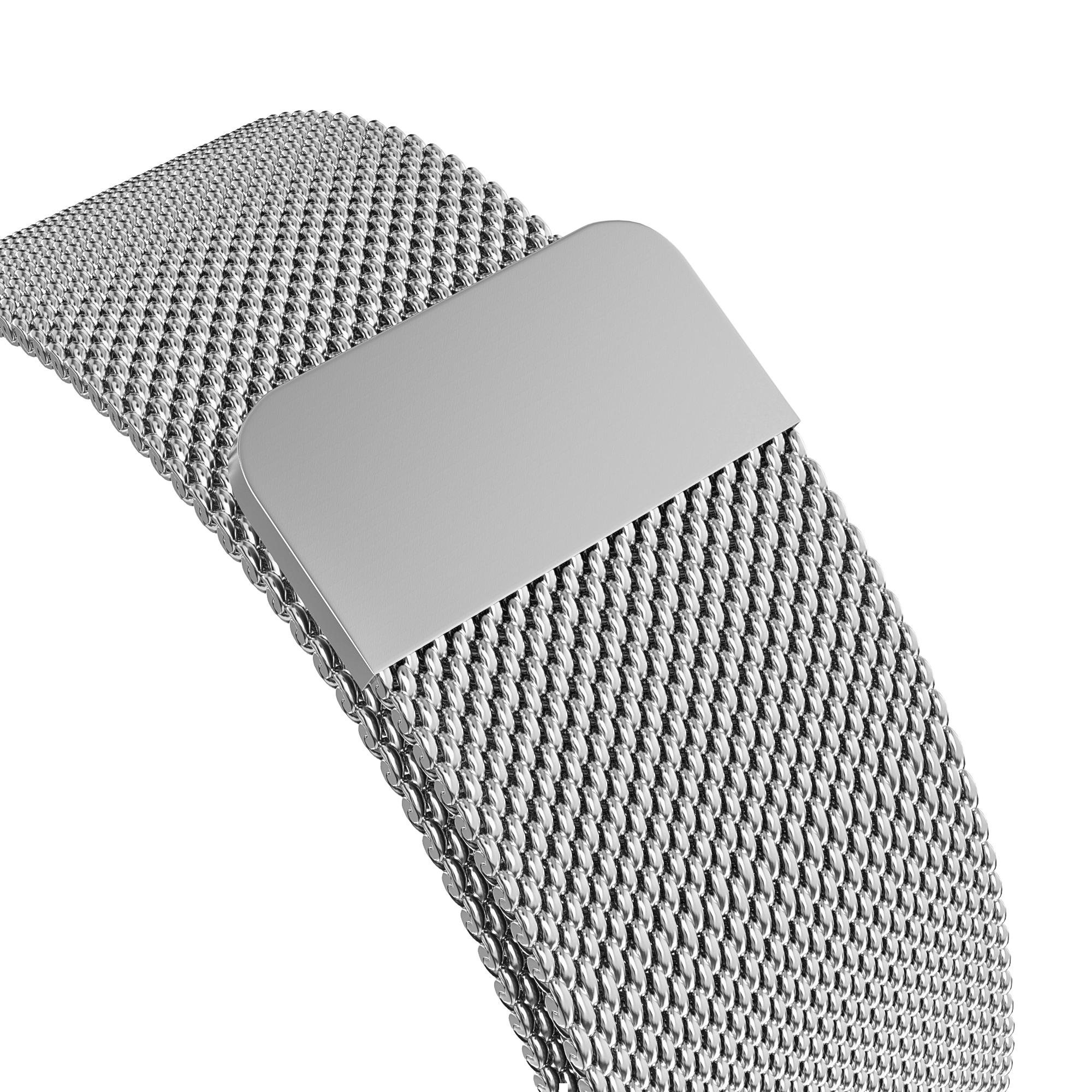 Armbånd Milanese Loop Apple Watch 45mm Series 9 sølv