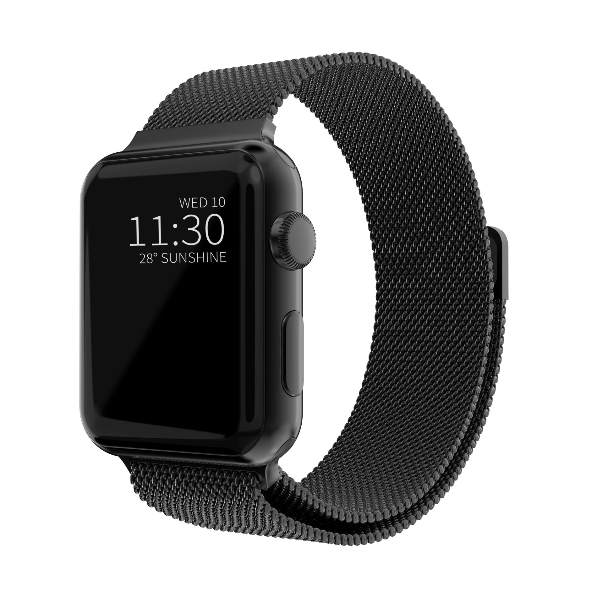 Armbånd Milanese Loop Apple Watch 38mm sort