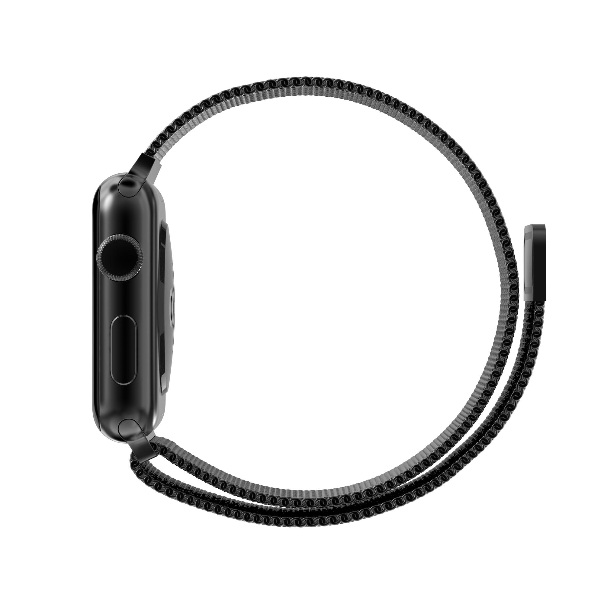 Armbånd Milanese Loop Apple Watch 41mm Series 7 sort