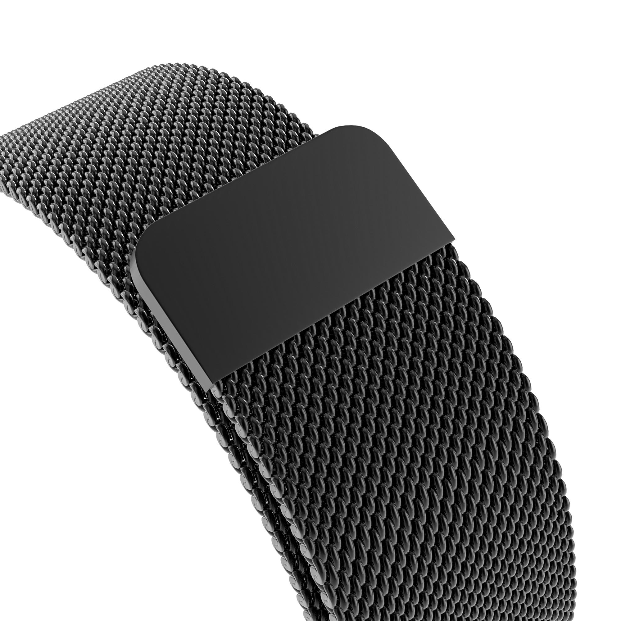 Armbånd Milanese Loop Apple Watch 45mm Series 7 sort