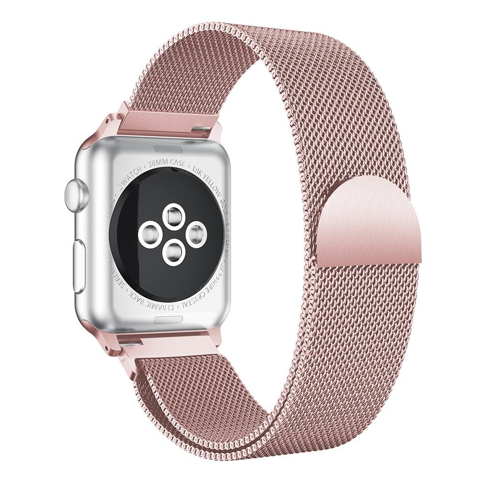 Armbånd Milanese Loop Apple Watch 45mm Series 8 rosa guld