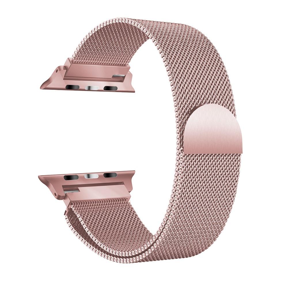 Armbånd Milanese Apple Watch Series 8 45mm Lyserød guld