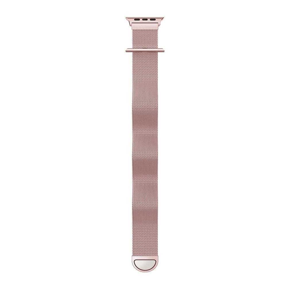 Armbånd Milanese Apple Watch Series 8 45mm Lyserød guld