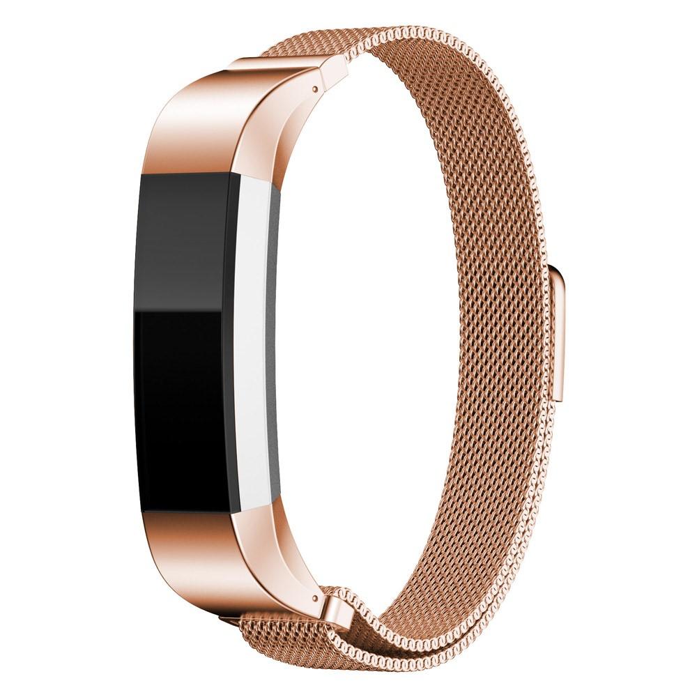 Armbånd Milanese Loop Fitbit Alta/Alta HR rose guld