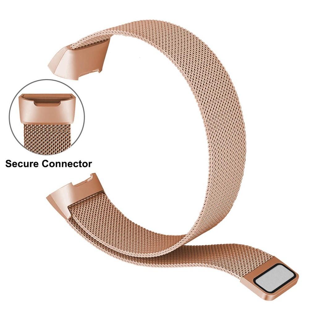 Armbånd Milanese Loop Fitbit Charge 3/4 rose guld