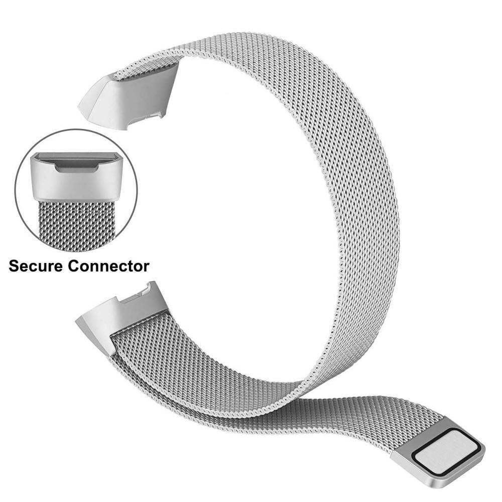 Armbånd Milanese Fitbit Charge 3/Charge 4 Sølv