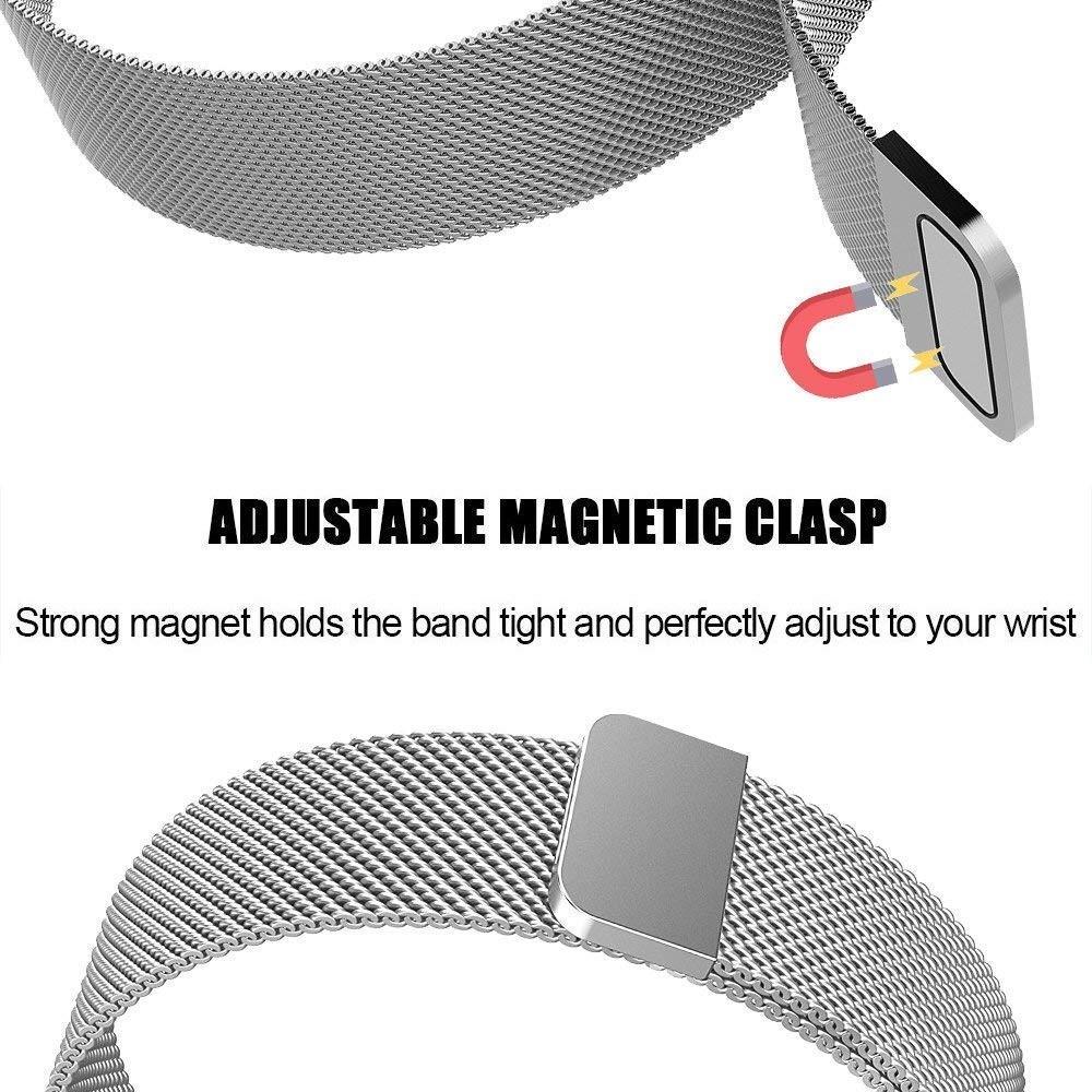 Armbånd Milanese Fitbit Charge 3/Charge 4 Sølv