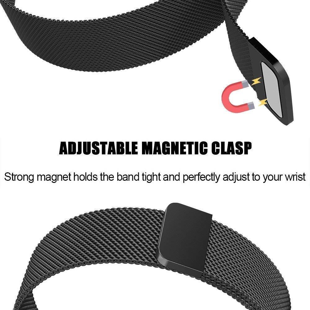 Armbånd Milanese Loop Fitbit Charge 3/4 sort