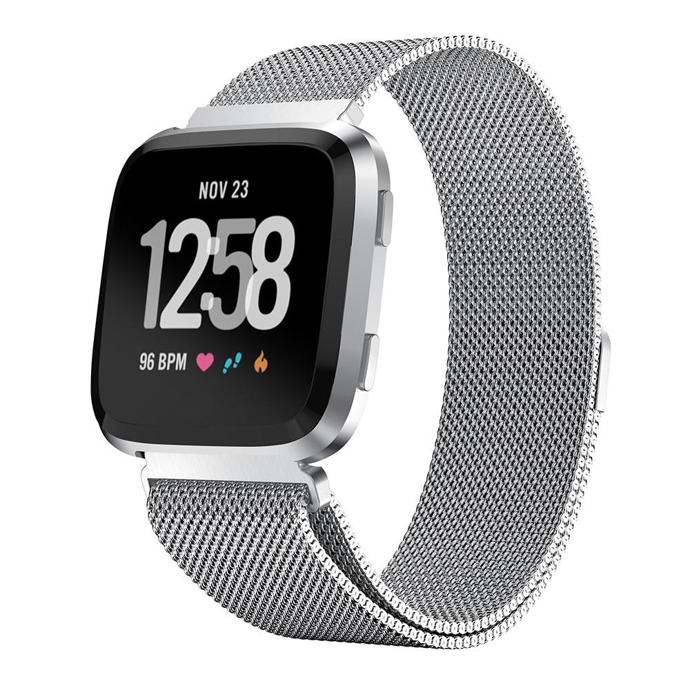 Armbånd Milanese Loop Fitbit Versa/Versa 2 sølv