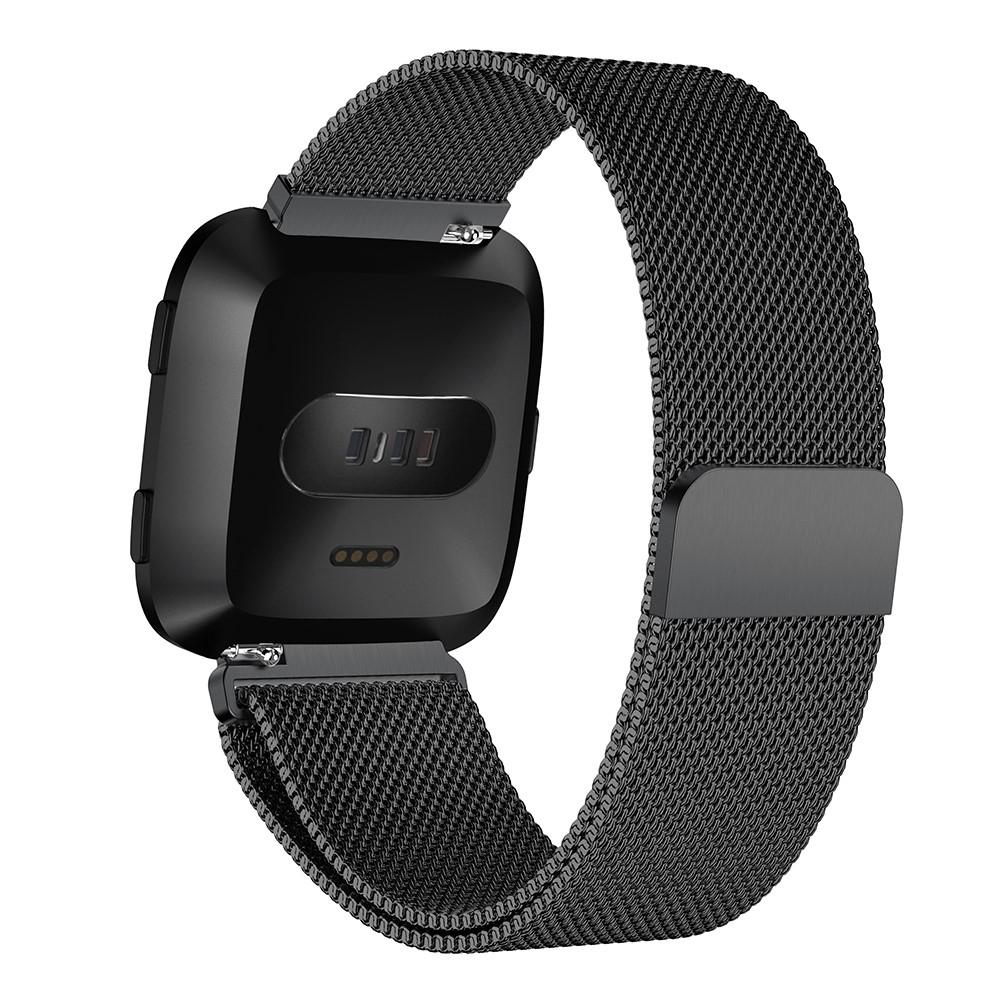 Armbånd Milanese Loop Fitbit Versa/Versa 2 sort