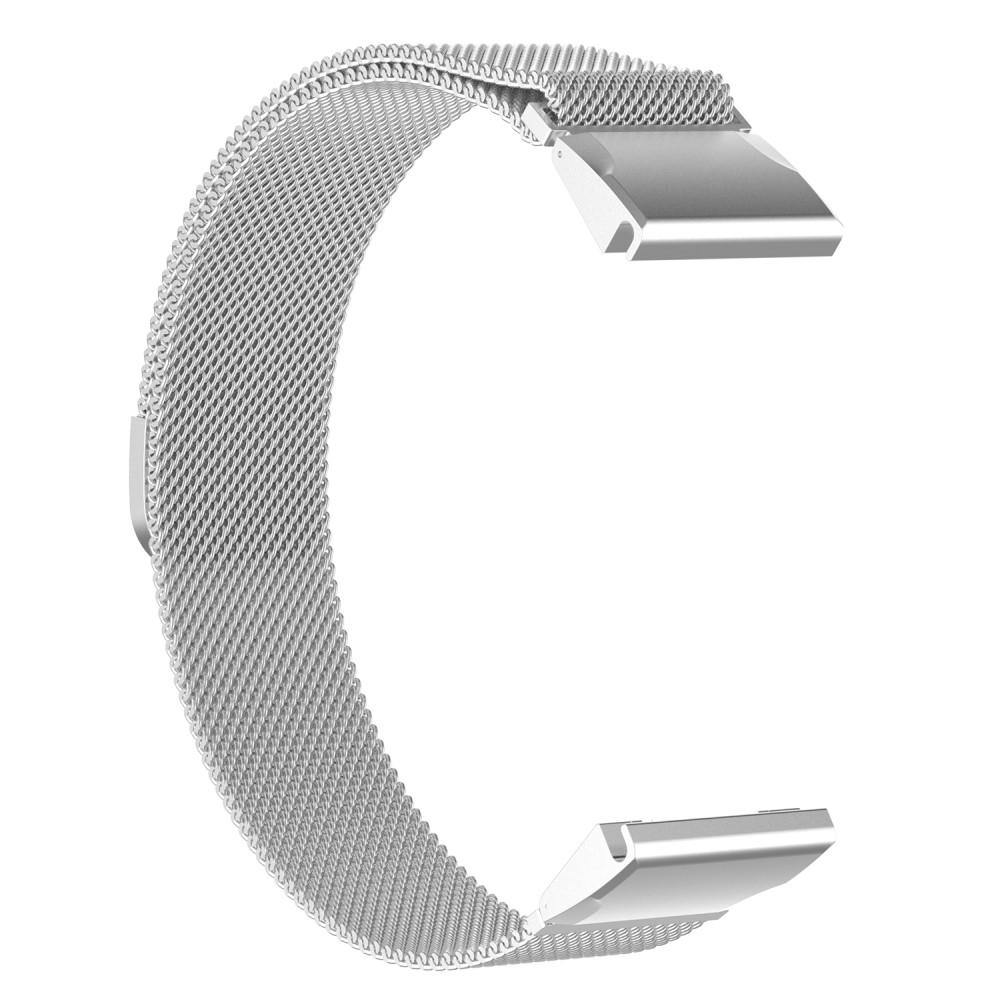 Armbånd Milanese Loop Garmin Fenix 3/5X/5X Plus/6X/6X Pro sølv