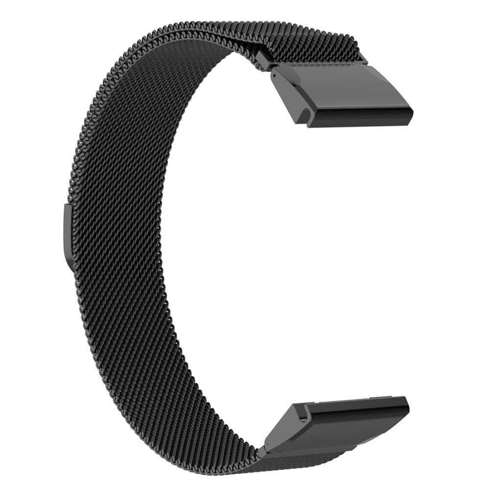 Armbånd Milanese Loop Garmin Fenix 5X/5X Plus sort