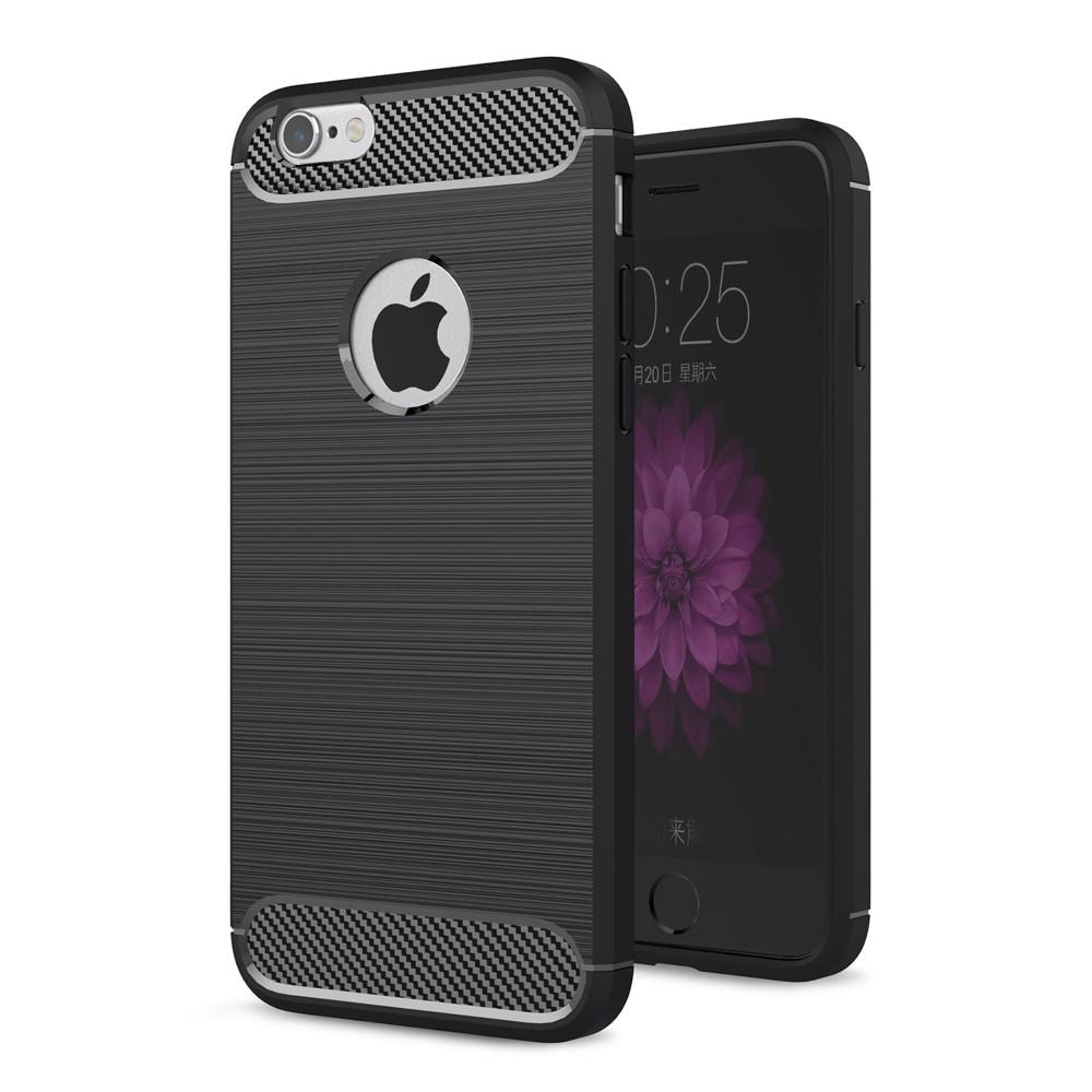 Apple iPhone 6/6S Cover TPU Brushed Sort