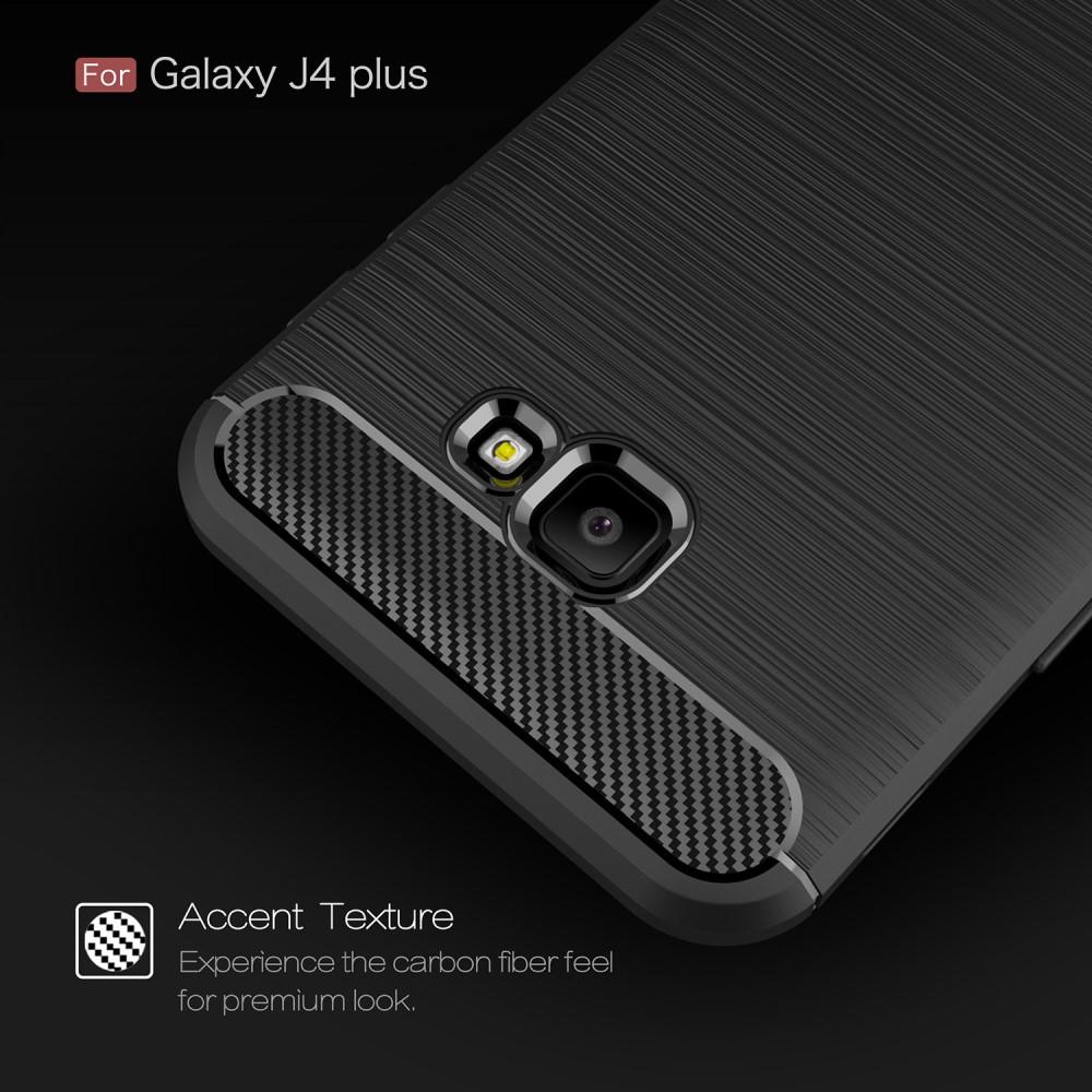Samsung Galaxy J4 Plus 2018 Cover TPU Brushed Sort