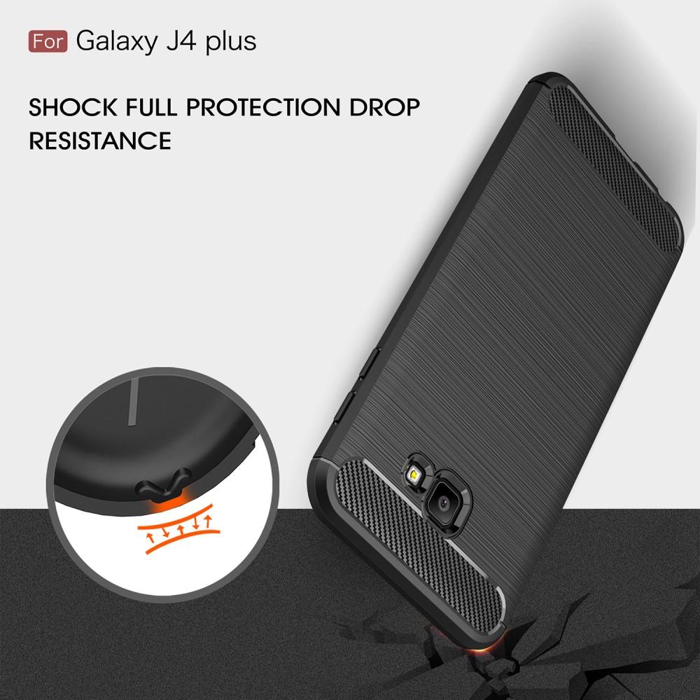 Samsung Galaxy J4 Plus 2018 Cover TPU Brushed Sort